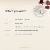 Citrine Ring – good to know before you order: what is in the box, energised after order