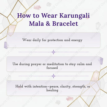 108+1 Divine Karungali Mala - Natural Ebony Wood Beads (Govt. Certified) - WorldOfOorja