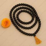 108+1 Divine Karungali Mala - Natural Ebony Wood Beads (Govt. Certified) - WorldOfOorja