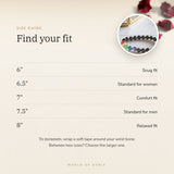 7 Chakra with Pyrite Bracelet size guide – 6 to 8 inch