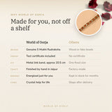 Why World of Oorja – Gold Plated Rudraksha Bracelet made for you, finished by hand in Jaipur