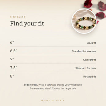Money Attraction Bracelet size guide – 6 to 8 inch