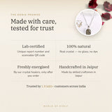 The Oorja promise – Raw Pyrite Oval Pendant, lab certified and energised after you order