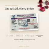 Clear Quartz Pencil Pendant lab certificate with QR code – The Oorja promise