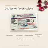 Dragon Vein Bracelet lab certificate with QR code – The Oorja promise