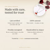The Oorja promise – Carnelian Heart Pendant, lab certified and energised after you order