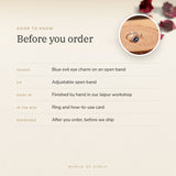 Evil Eye Ring – good to know before you order: what is in the box, energised after order