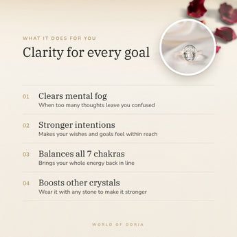 Clear Quartz (Sphatik) Ring benefits – World of Oorja