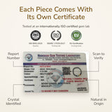 7 Chakra with Pyrite Bracelet lab certificate – tested at an ISO certified gem lab