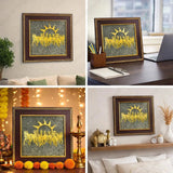 7 Horses of Prosperity on Raw Pyrite Frame - WorldOfOorja