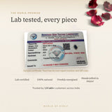 Polished Pyrite Ring lab certificate with QR code – The Oorja promise