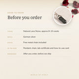 Molten Lava Pencil Pendant – good to know before you order: what is in the box, energised after order