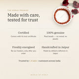 The Oorja promise – Shiv Shakti 5 Mukhi Rudraksha Bracelet, lab certified and energised after you order
