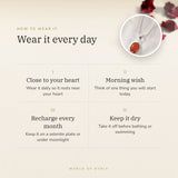 How to wear your Carnelian Pendant – daily wear, morning wish, recharge on selenite or moonlight
