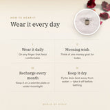 How to wear your Polished Pyrite Ring – daily wear, morning wish, recharge on selenite or moonlight