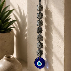 Black Tourmaline Cubes Hanging – Protection & Grounding