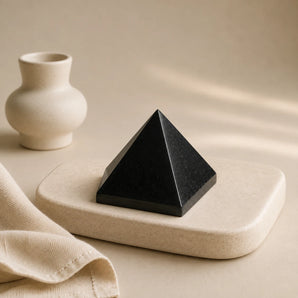 Black Tourmaline Pyramid – Protection & Grounding