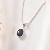 Blue Sapphire (neelam) Pendant – Discipline & Focus – World of Oorja