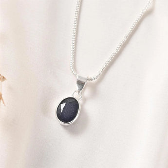 Blue Sapphire (neelam) Pendant – Discipline & Focus – World of Oorja
