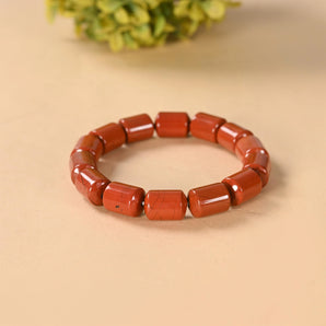 Red Jasper Cylinder Bracelet