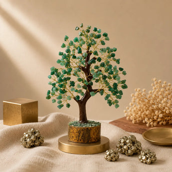 Green Aventurine Crystal Tree – Luck & Opportunity – view 2
