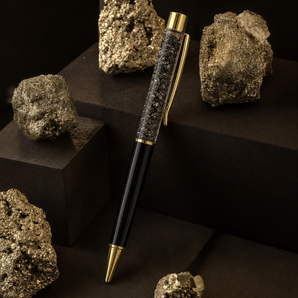Pyrite Crystal Pen – Wealth & Confidence