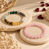 Money and Love combo – Dhan Yog wealth bracelet with Rose Quartz bracelet