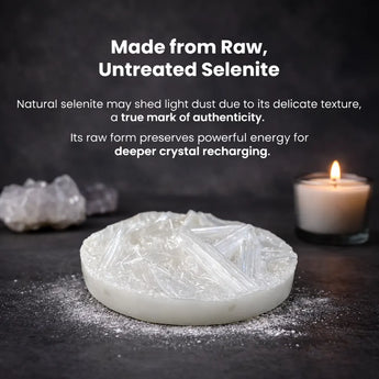World of Oorja natural Selenite plate for positive energy and space cleansin