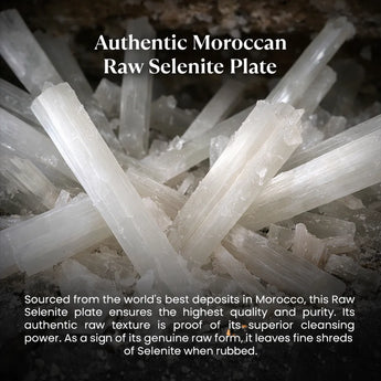 World of Oorja raw Selenite slab for meditation, healing and chakra balancing