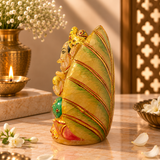 22K Gold Hand-Painted Yellow Quartz Lord Ganesha Idol 1198g | World of Oorja