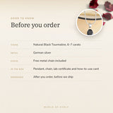 Black Tourmaline Pendant – good to know before you order: what is in the box, energised after order