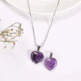 Amethyst Heart Pendant - WorldOfOorja