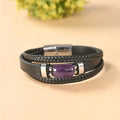 Amethyst Leather Bracelet – image 1