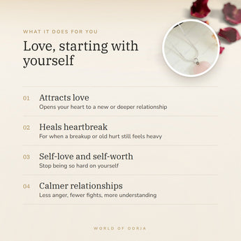 Rose Quartz Heart Pendant benefits – World of Oorja