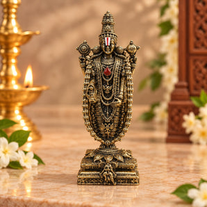Tirupati Balaji idol in Panchdhatu gold finish