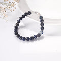 Natural Blue Sapphire Silver Adjustable Bracelet (Neelam) – image 1