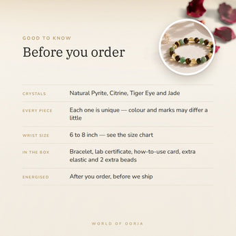 Money Attraction Bracelet – before you order: size, what is in the box, energised after order