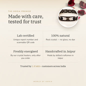 The Oorja promise – Scorpio Metal Zodiac Bracelet, lab certified and energised after you order