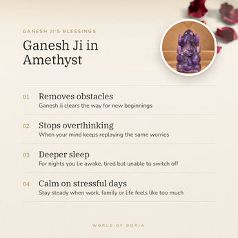 Amethyst Ganesh Ji Murti (159 g) benefits – World of Oorja