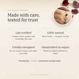 The Oorja promise – Mulank 4 Rahu Charm Bracelet, natural crystals energised after you order