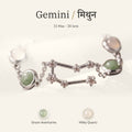 Gemini zodiac constellation bracelet for women – silver