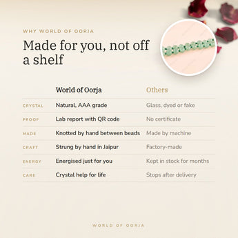 Why World of Oorja – Green Jade Mala made for you, handcrafted in Jaipur