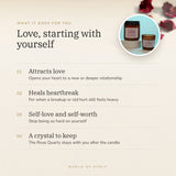Rose Quartz Crystal Candle benefits – World of Oorja