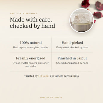 The Oorja promise – Clear Quartz Water Bottle