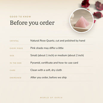 Rose Quartz Pyramid – good to know before you order