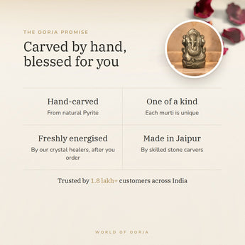 The Oorja promise – Pyrite Ganesh Ji Murti (196 g)