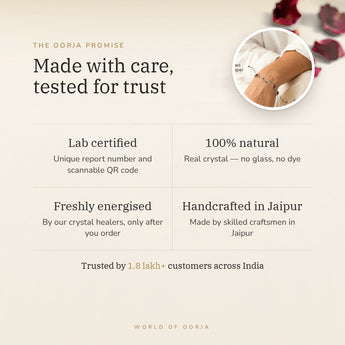 The Oorja promise โ Aries bracelet, lab certified