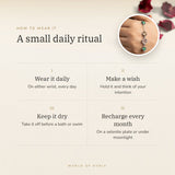 How to wear your Mulank 5 Mercury Charm Bracelet – daily ritual, recharge on selenite or moonlight