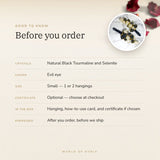 Black Tourmaline & Selenite Hanging (Small) – good to know before you order