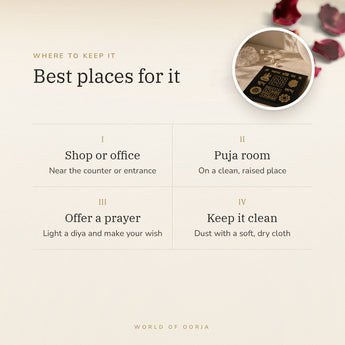 Vyapar Vridhi Yantra – best places for it, how to use and where to keep it